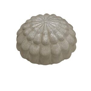 Large Frosted Flower Glass Sconce Wall Lamp Shade Globe MCM Art Deco Style